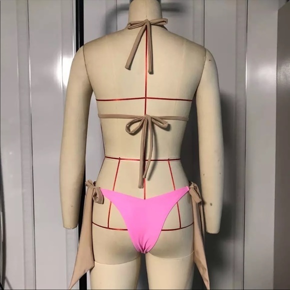 NEW IFBB Custom Bling Bikini Modeled Small Pink - Picture 4 of 8